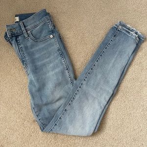 Madewell 10” high rise skinny jeans